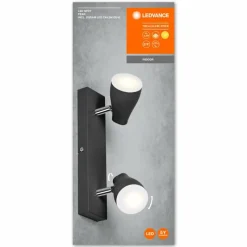 Luminaires Ledvance Spot Plafonnier LED Noir, 2 lumières* Éclairage Led