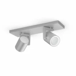 Luminaires Philips Spot pour plafond et mur, kit d'extension Philips Hue Ambiance White & Color Argenta Argenté, 2 lumières, Changeur de couleurs