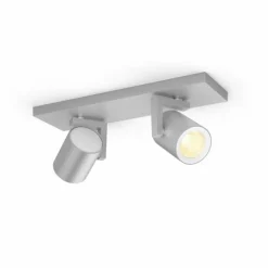 Luminaires Philips Spot pour plafond et mur, kit d'extension Philips Hue Ambiance White & Color Argenta Argenté, 2 lumières, Changeur de couleurs
