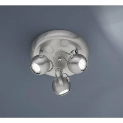 Luminaires Reality Spot Reality BASTIA Nickel mat, 3 lumières* Spots Et Projecteurs