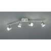 Luminaires Reality Spot Reality ROUBAIX LED Nickel mat, 4 lumières* Éclairage Led