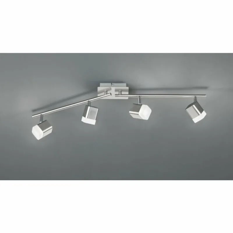 Luminaires Reality Spot Reality ROUBAIX LED Nickel mat, 4 lumières* Éclairage Led