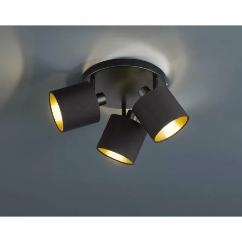 Luminaires Reality Spot Reality TOMMY Noir, 3 lumières* Spots Et Projecteurs