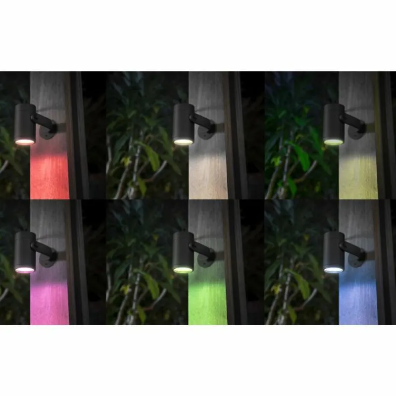 Luminaires Philips Spot, set de 3 de base Philips Hue Ambiance White & Color WACA Lily LED Noir, 1 lumière, Changeur de couleurs