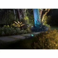 Luminaires Philips Spot Spot de jardin LED Noir, 1 lumière, Changeur de couleurs