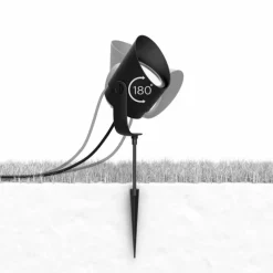 Luminaires Philips Spot Spot de jardin LED Noir, 1 lumière, Changeur de couleurs