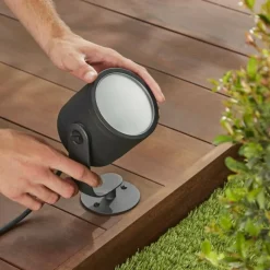 Luminaires Philips Spot Spot de jardin LED Noir, 1 lumière, Changeur de couleurs