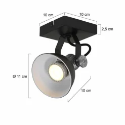 Luminaires Steinhauer Spot Steinhauer BROOKLY LED Noir, 1 lumière* Spots Et Projecteurs