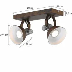 Luminaires Steinhauer Spot Steinhauer BROOKLY LED Brun, 2 lumières* Spots Et Projecteurs