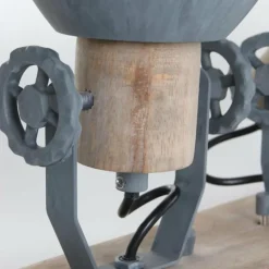 Lampes En Bois-Luminaires Steinhauer Spot Steinhauer GEARWOOD Gris, 2 lumières