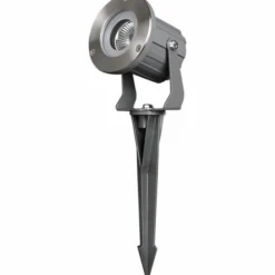 Luminaires LCD spot sur pieu LCD Fellbach LED Acier inoxydable, 1 lumière