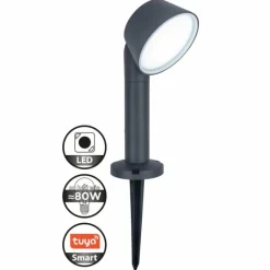Luminaires Lutec Spot sur pieu Lutec Dakota LED Anthracite, 1 lumière