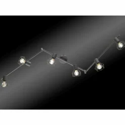 Lampes Vintages & Rétros-Luminaires Fischer & Honsel spot sur rail sous forme d'arc Honsel Ran Gris, 6 lumières