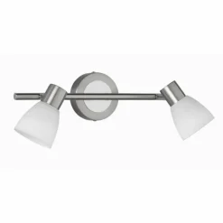 Luminaires Trio Spot Trio CARICO LED Nickel mat, 2 lumières