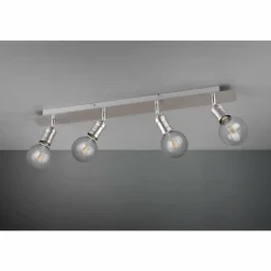 Luminaires Rustiques-Luminaires Trio Spot Trio Leuchten CARL Nickel mat, 4 lumières