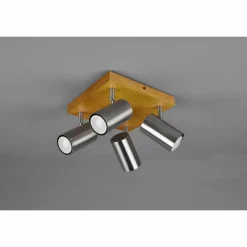 Lampes En Bois-Luminaires Trio Spot Trio Marley Bois clair, 4 lumières