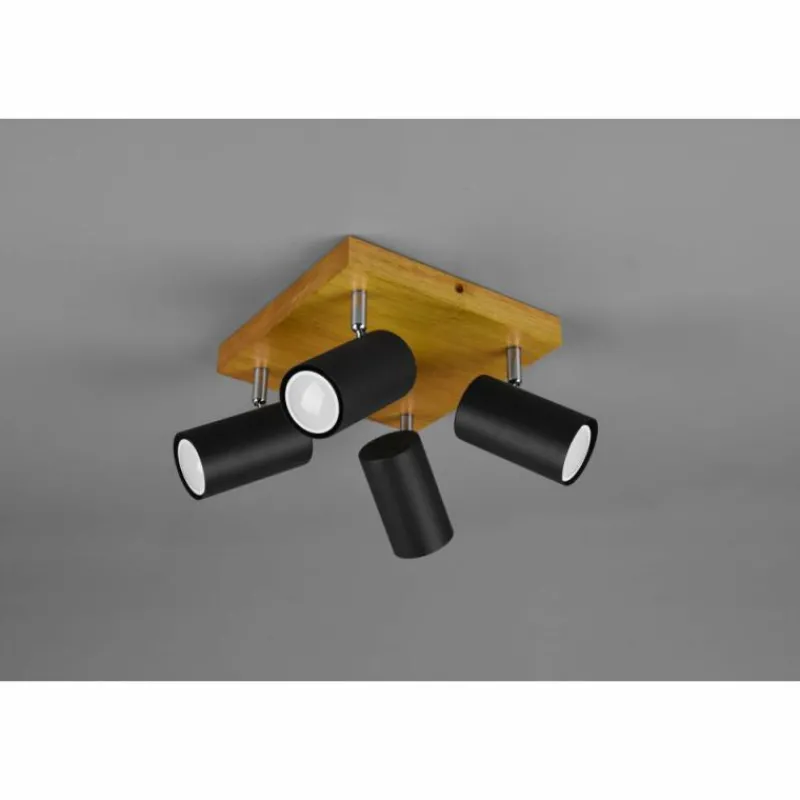Lampes En Bois-Luminaires Trio Spot Trio Marley Bois clair, 4 lumières