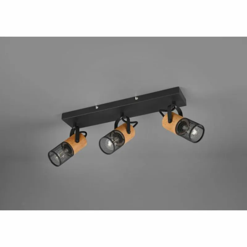 Lampes Vintages & Rétros-Luminaires Trio Spot Trio Tosh LED Noir, 3 lumières