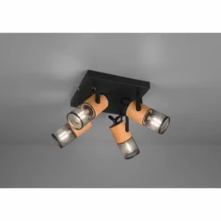 Lampes Vintages & Rétros-Luminaires Trio Spot Trio Tosh LED Noir, 4 lumières