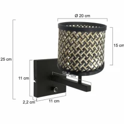 Luminaires Steinhauer Stang Applique murale Noir, 1 lumière* Appliques