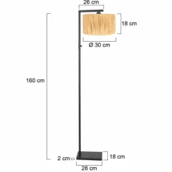 Luminaires Steinhauer Stang Lampadaire Noir, 1 lumière* Lampadaires Et Lampes Sur Pied