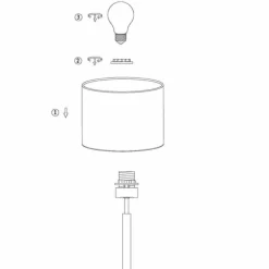 Luminaires Steinhauer Stang Lampe à poser Noir, 1 lumière* Lampes À Poser