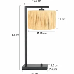 Luminaires Steinhauer Stang Lampe à poser Noir, 1 lumière* Lampes À Poser