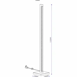 Lampes En Bois-Luminaires Globo Lighting Starla Lampadaire LED Brun foncé, Noir, 1 lumière