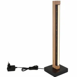 Lampes En Bois-Luminaires Globo Lighting Starla Lampe à poser LED Brun foncé, Noir, 1 lumière