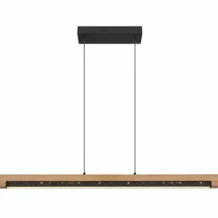 Lampes En Bois-Luminaires Globo Lighting Starla Suspension LED Brun foncé, Noir, 1 lumière