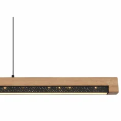 Lampes En Bois-Luminaires Globo Lighting Starla Suspension LED Brun foncé, Noir, 1 lumière