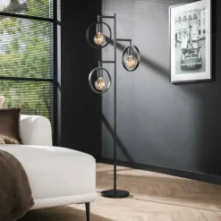 hofstein Stehleuchte Lampadaire Anthracite, 3 lumières* Lampadaires Et Lampes Sur Pied