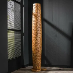 Lampes En Bois-hofstein Stehleuchte Lampadaire Brun, Écru, 4 lumières