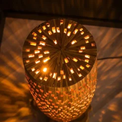 Lampes En Bois-hofstein Stehleuchte Lampadaire Brun, Écru, 4 lumières