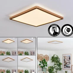 Lampes Dorées-hofstein Storselet Luminaire de salle de bain, Plafonnier, Panel LED Or, 1 lumière