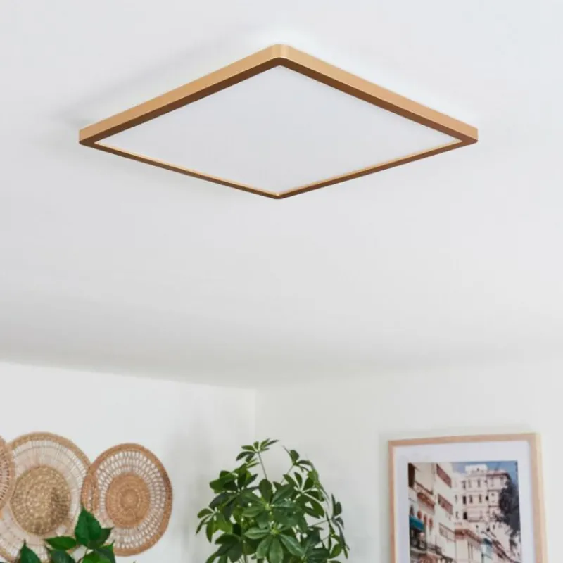 Lampes Dorées-hofstein Storselet Luminaire de salle de bain, Plafonnier, Panel LED Or, 1 lumière