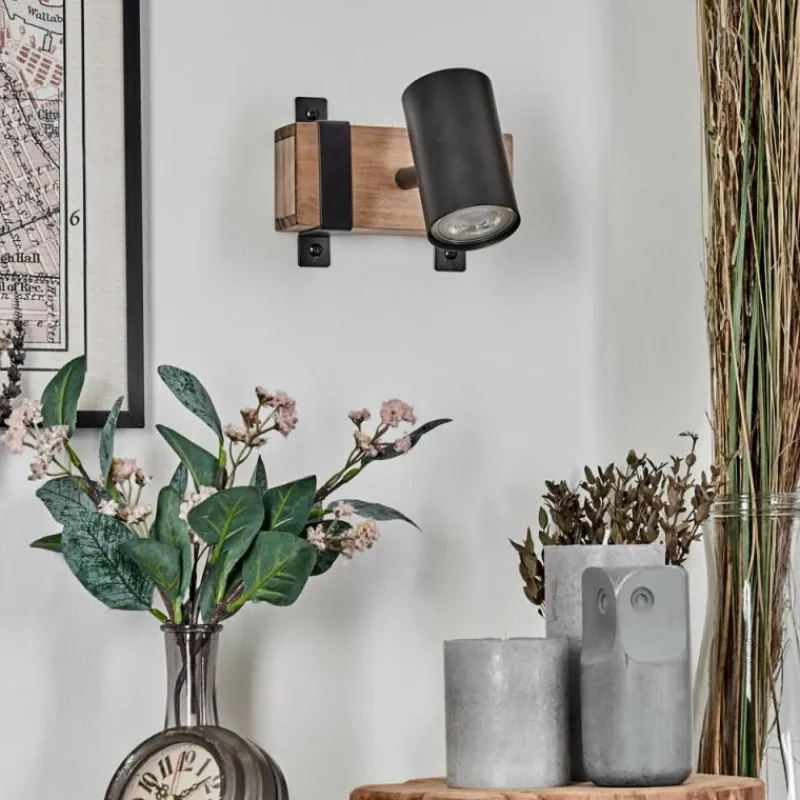Lampes Industrielles-hofstein Storuma Applique murale, Spot mural Écru, Noir, 1 lumière