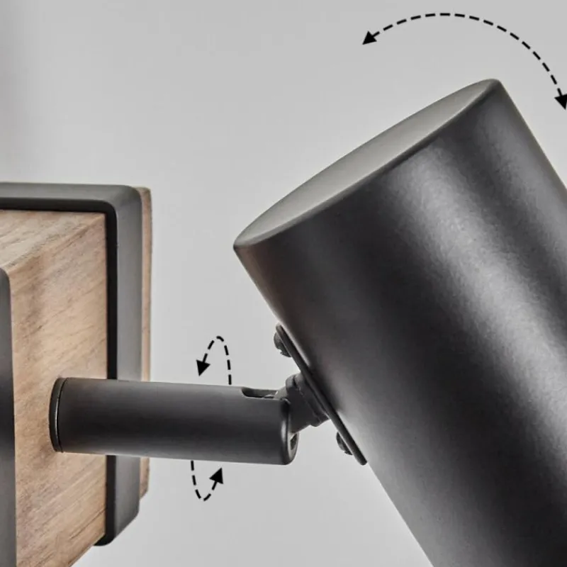 Lampes Industrielles-hofstein Storuma Applique murale, Spot mural Écru, Noir, 1 lumière