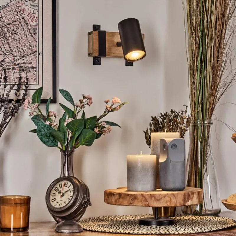 Lampes Industrielles-hofstein Storuma Applique murale, Spot mural Écru, Noir, 1 lumière