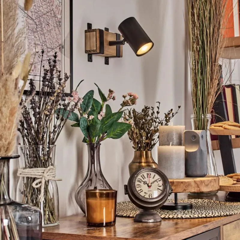 Lampes Industrielles-hofstein Storuma Applique murale, Spot mural Écru, Noir, 1 lumière