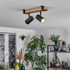 Luminaires Scandinaves-hofstein Storuma Plafonnier, Spot de plafond Écru, Noir, 2 lumières