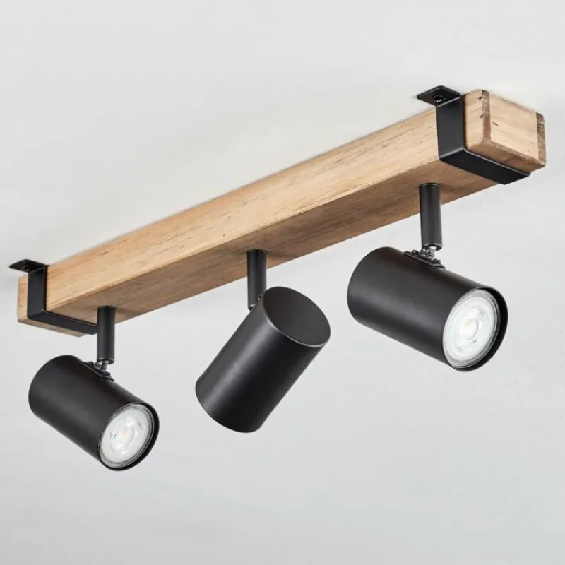 Lampes Industrielles-hofstein Storuma Plafonnier, Spot de plafond Écru, Noir, 3 lumières