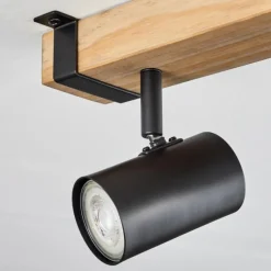 Lampes Industrielles-hofstein Storuma Plafonnier, Spot de plafond Écru, Noir, 4 lumières