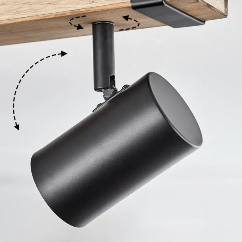 Lampes Industrielles-hofstein Storuma Plafonnier, Spot de plafond Écru, Noir, 5 lumières