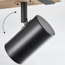 Lampes Industrielles-hofstein Storuma Plafonnier, Spot de plafond Écru, Noir, 6 lumières