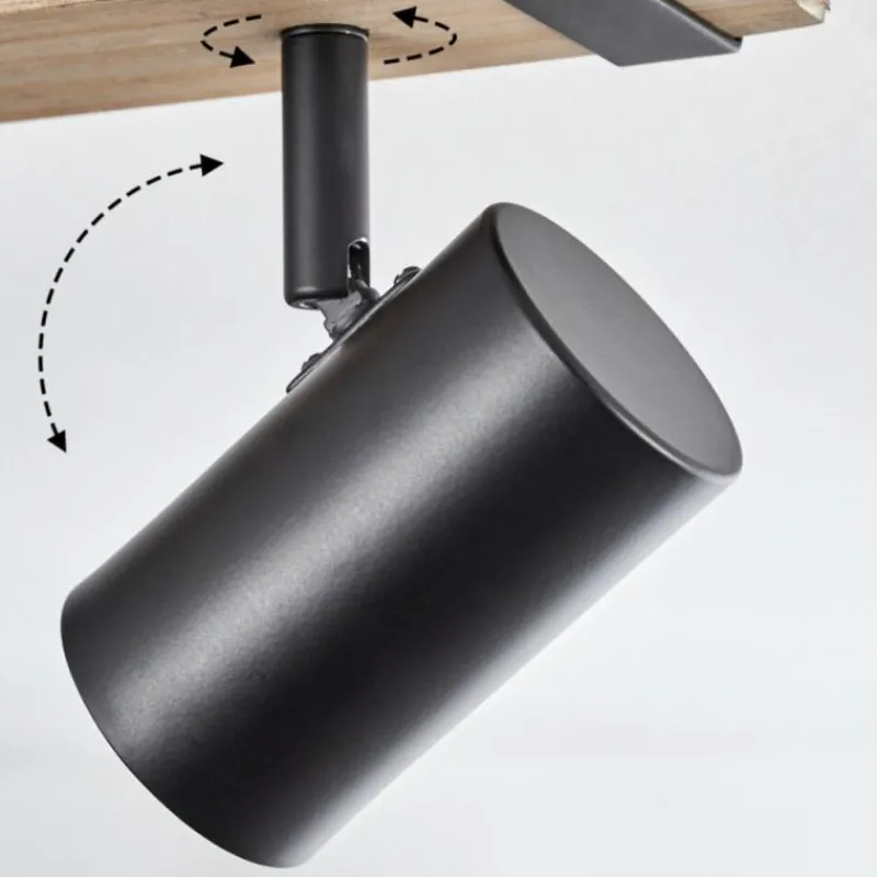 Lampes Industrielles-hofstein Storuma Plafonnier, Spot de plafond Écru, Noir, 6 lumières