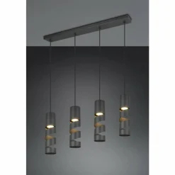 Luminaires Trio Stream Suspension Noir, 4 lumières* Suspensions