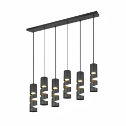 Luminaires Trio Stream Suspension Noir, 6 lumières* Suspensions