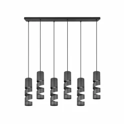 Luminaires Trio Stream Suspension Noir, 6 lumières* Suspensions