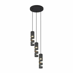Luminaires Trio Stream Suspension Noir, 3 lumières* Suspensions